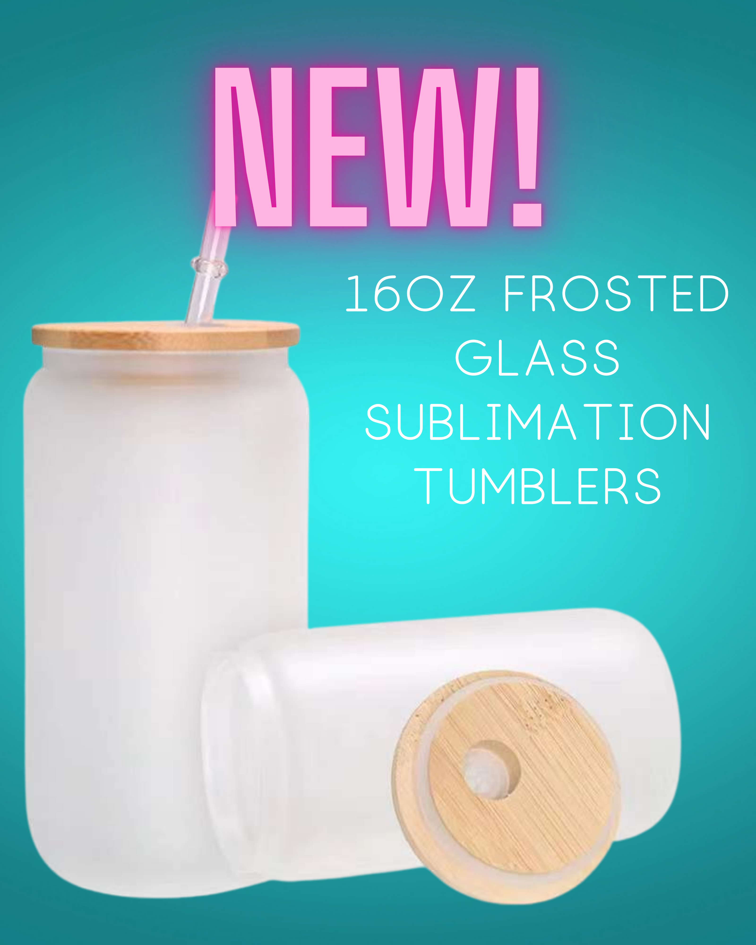 25 case of 25oz Frosted Glass Sublimation Tumbler – Artsy Moona